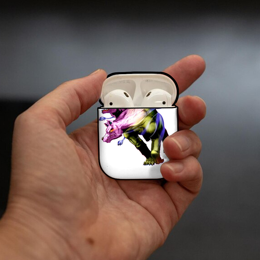 遊☆戯☆王 Yu-Gi-Oh! AirPods 第2世代保護ケース ハードシェル ブラック 耐衝撃・防指紋・カラビナ付き