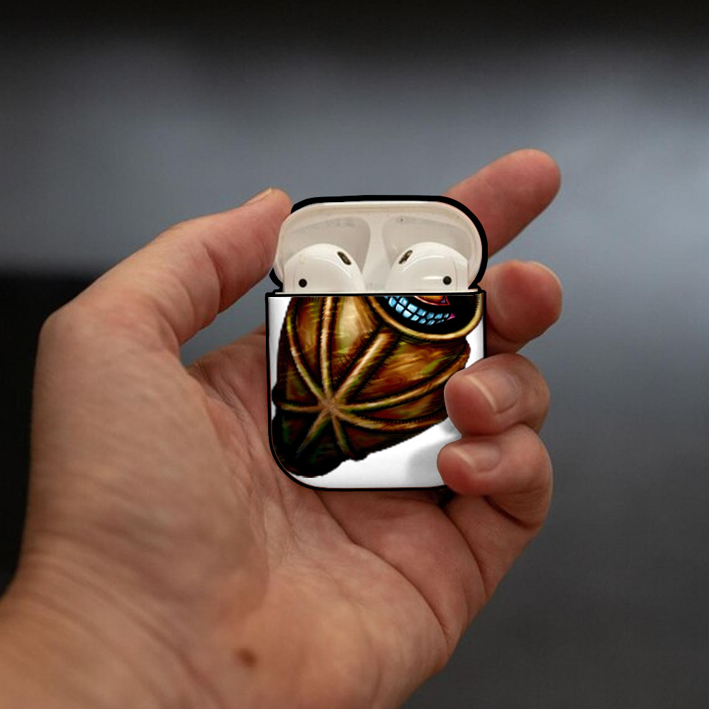 遊☆戯☆王 Yu-Gi-Oh! AirPods 第2世代保護ケース ハードシェル ブラック 耐衝撃・防指紋・カラビナ付き