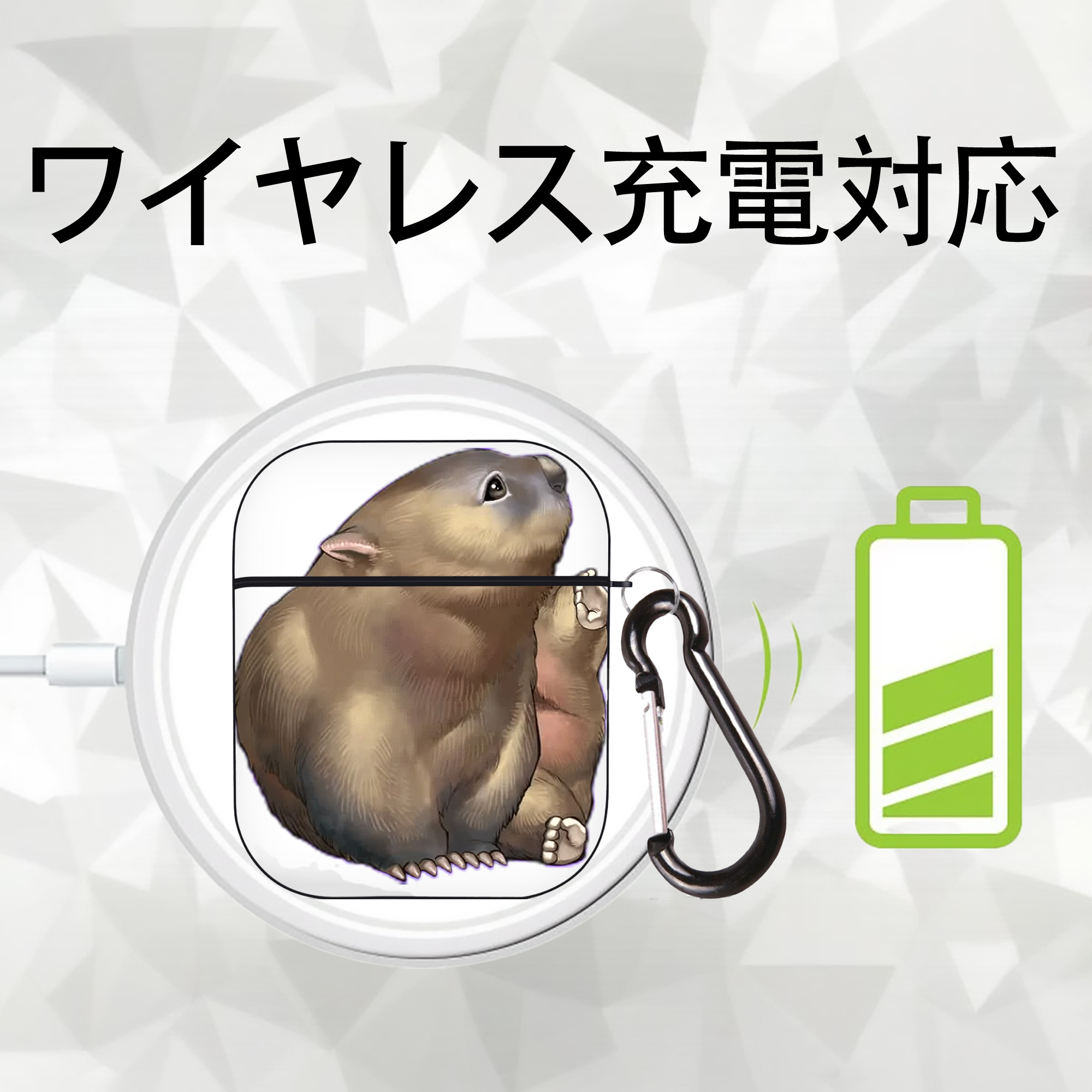 遊☆戯☆王 Yu-Gi-Oh! AirPods 第2世代保護ケース ハードシェル ブラック 耐衝撃・防指紋・カラビナ付き