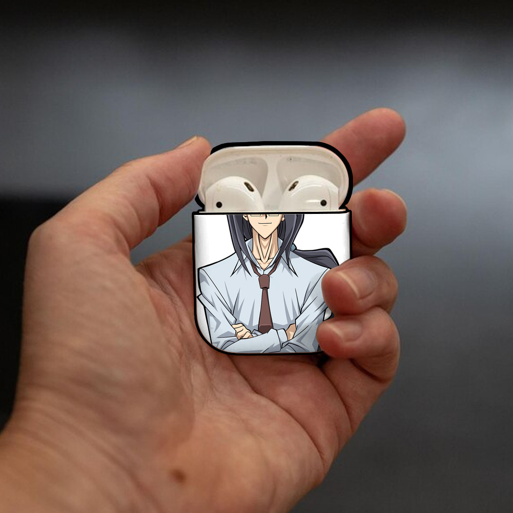 遊☆戯☆王 Yu-Gi-Oh! AirPods 第2世代保護ケース ハードシェル ブラック 耐衝撃・防指紋・カラビナ付き