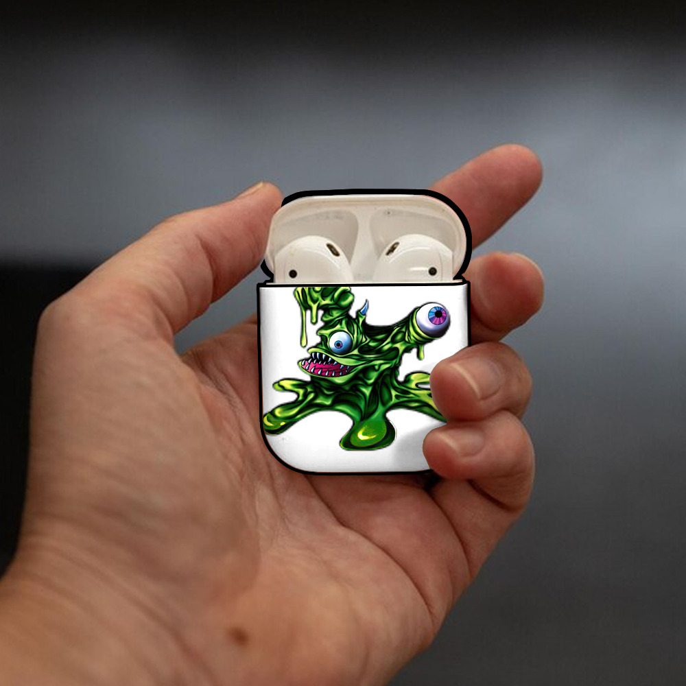 遊☆戯☆王 Yu-Gi-Oh! AirPods 第2世代保護ケース ハードシェル ブラック 耐衝撃・防指紋・カラビナ付き