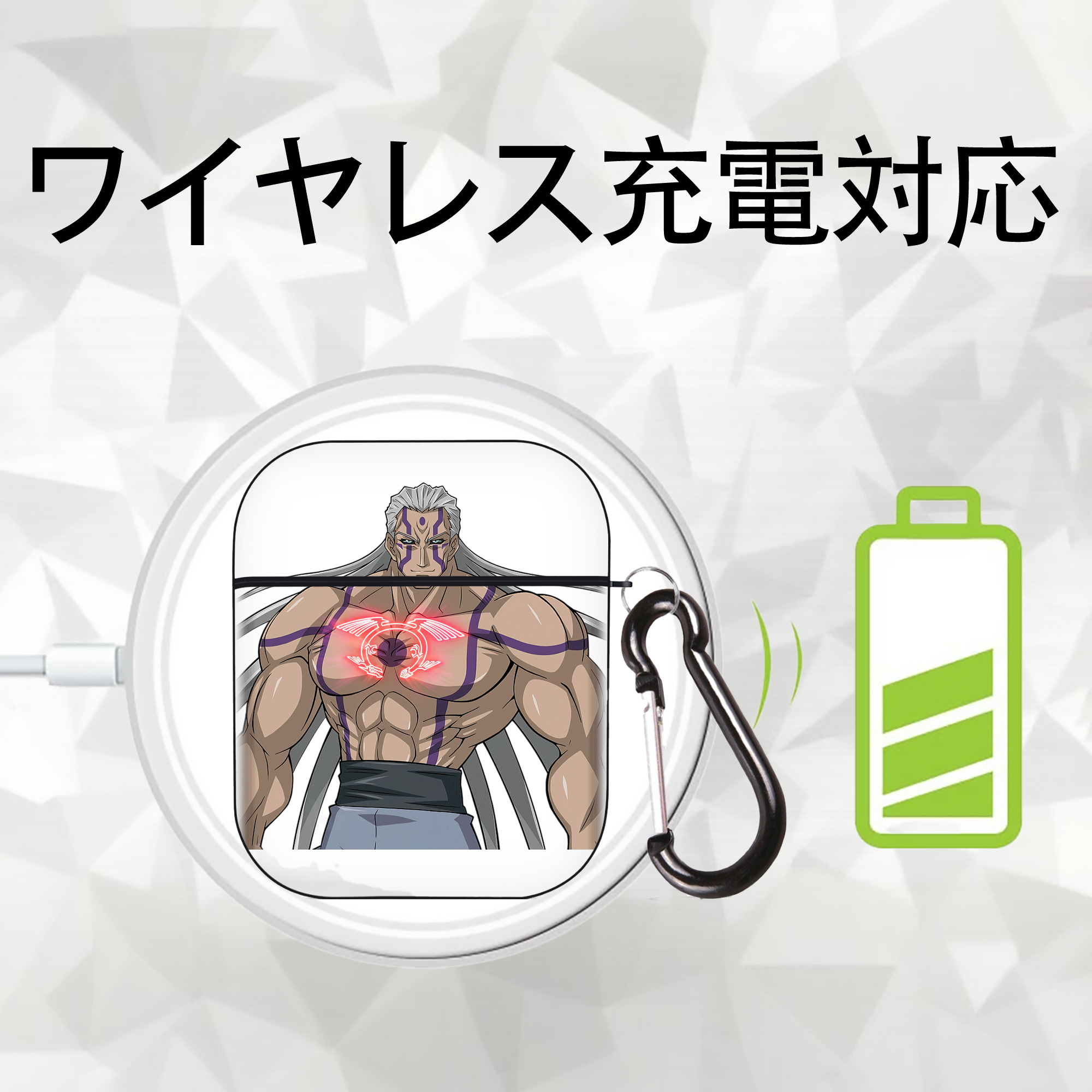 遊☆戯☆王 Yu-Gi-Oh! AirPods 第2世代保護ケース ハードシェル ブラック 耐衝撃・防指紋・カラビナ付き