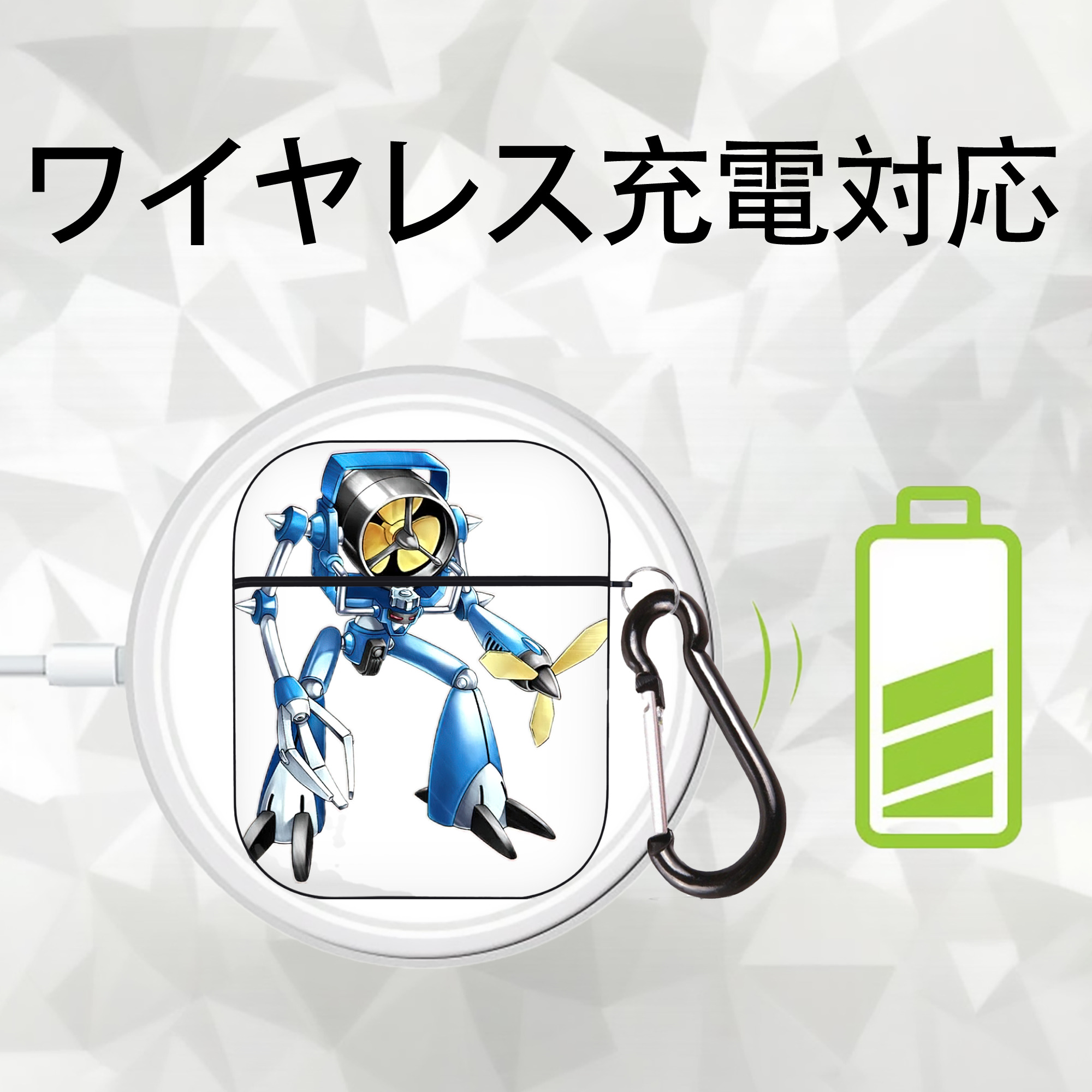 遊☆戯☆王 Yu-Gi-Oh! AirPods 第2世代保護ケース ハードシェル ブラック 耐衝撃・防指紋・カラビナ付き