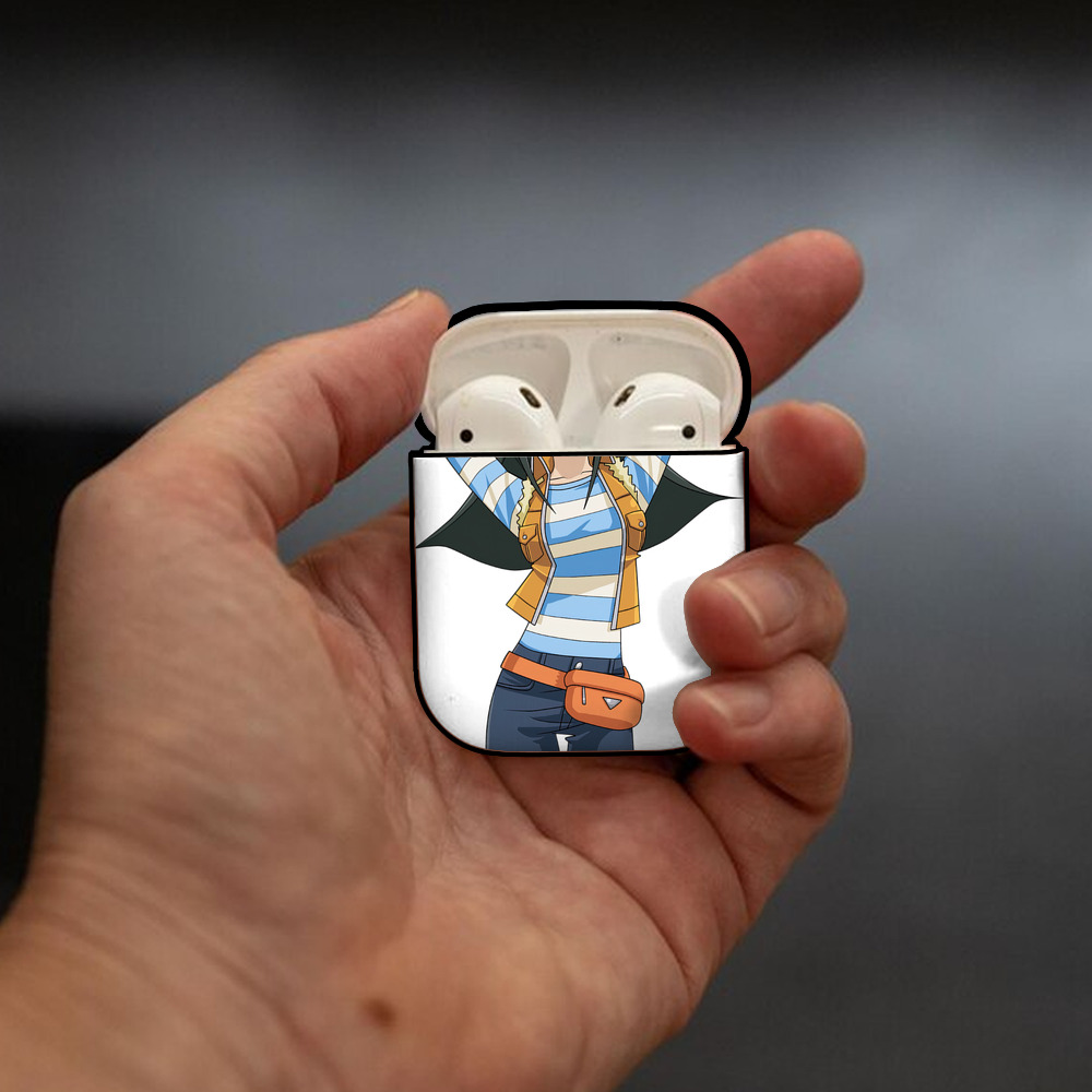 遊☆戯☆王 Yu-Gi-Oh! AirPods 第2世代保護ケース ハードシェル ブラック 耐衝撃・防指紋・カラビナ付き
