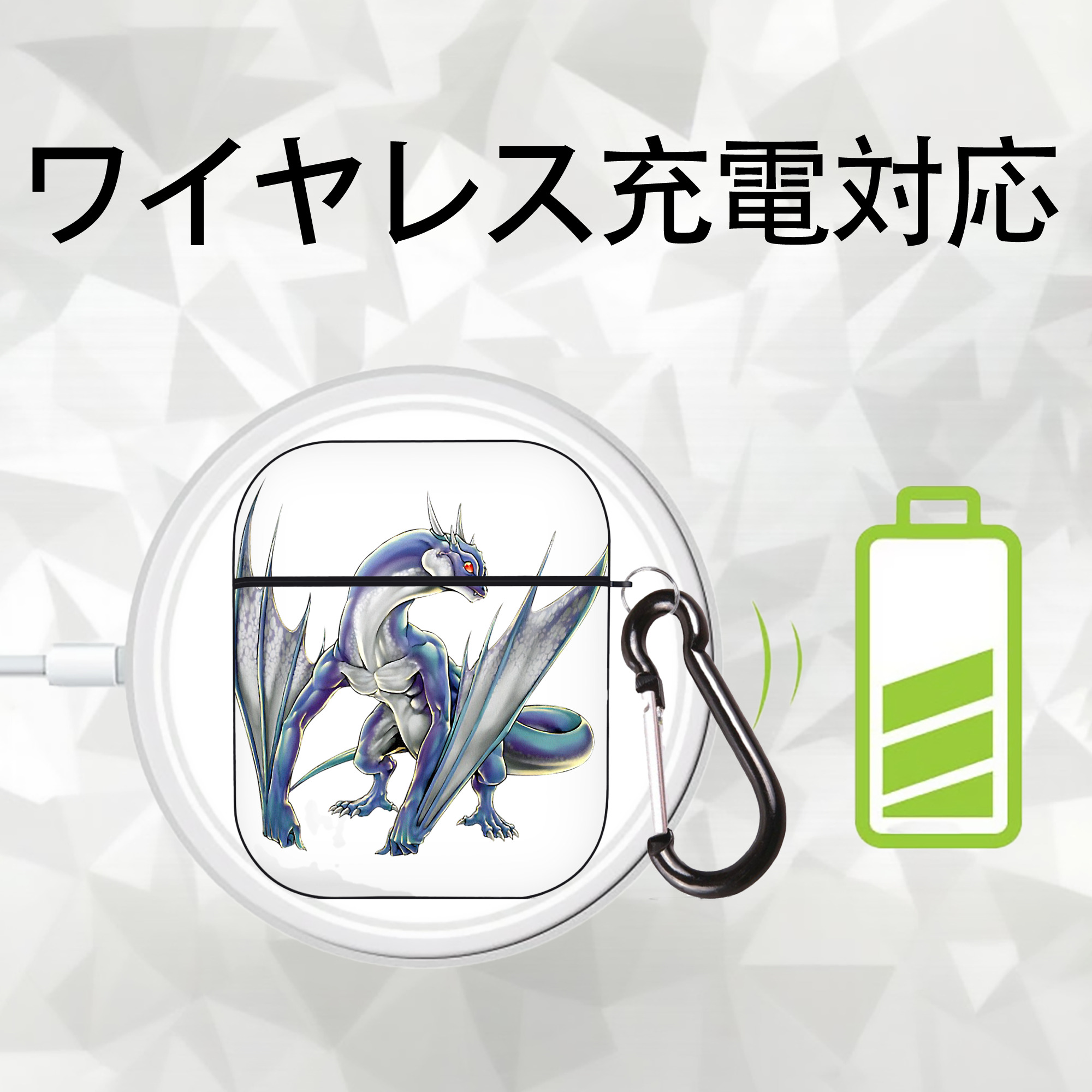 遊☆戯☆王 Yu-Gi-Oh! AirPods 第2世代保護ケース ハードシェル ブラック 耐衝撃・防指紋・カラビナ付き