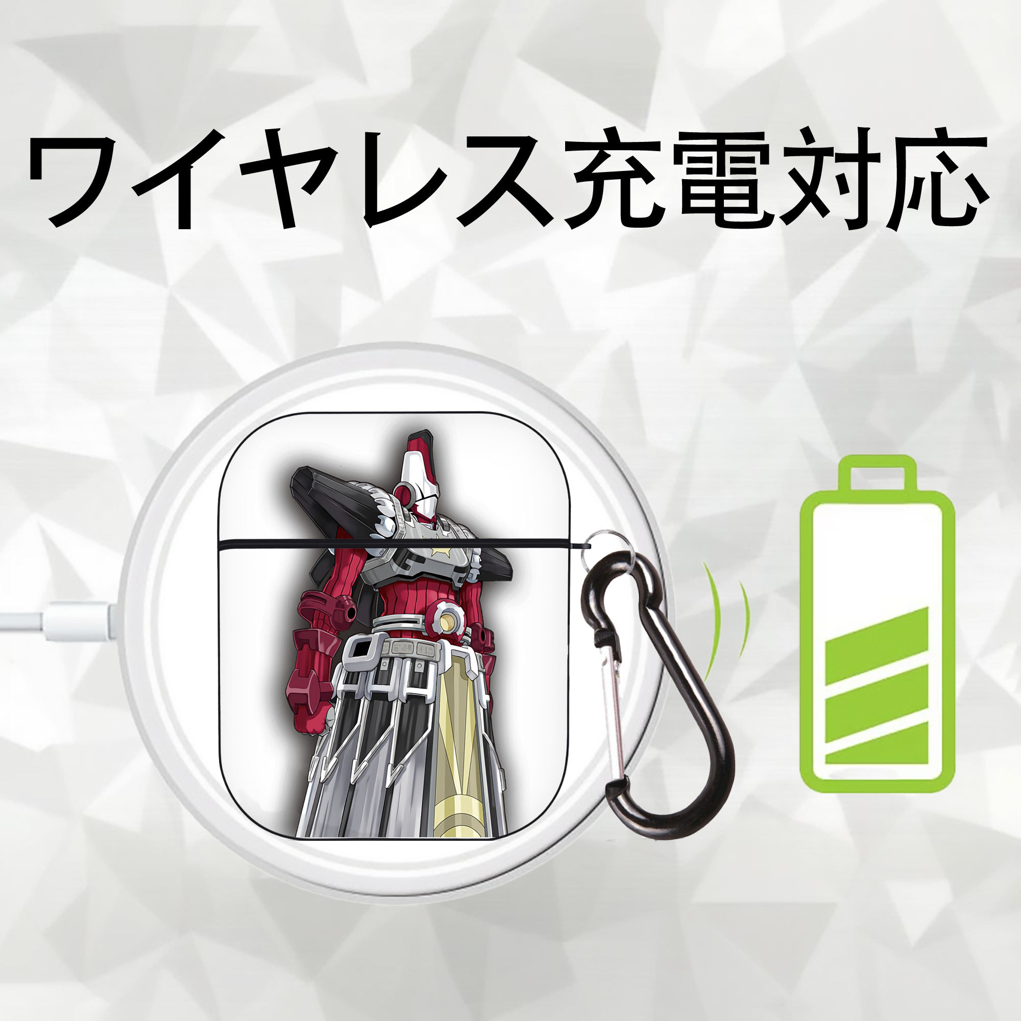 遊☆戯☆王 Yu-Gi-Oh! AirPods 第2世代保護ケース ハードシェル ブラック 耐衝撃・防指紋・カラビナ付き