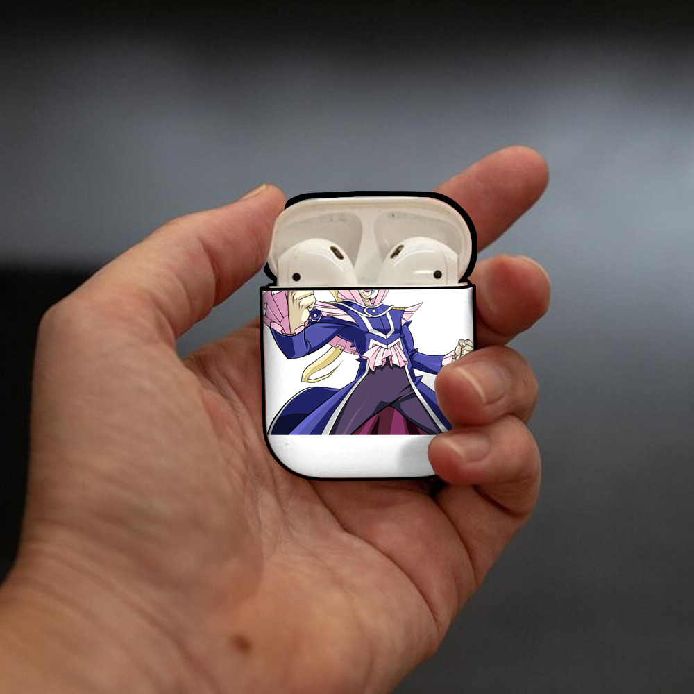 遊☆戯☆王 Yu-Gi-Oh! AirPods 第2世代保護ケース ハードシェル ブラック 耐衝撃・防指紋・カラビナ付き