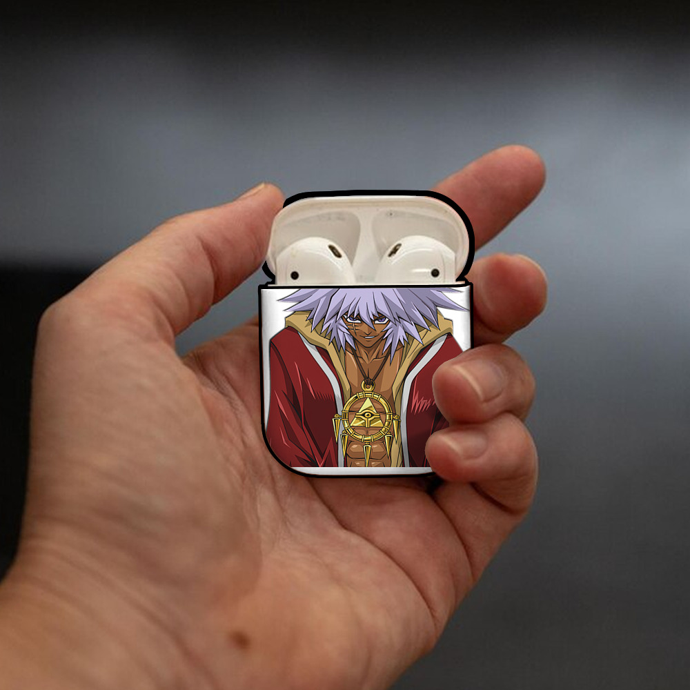 遊☆戯☆王 Yu-Gi-Oh! AirPods 第2世代保護ケース ハードシェル ブラック 耐衝撃・防指紋・カラビナ付き