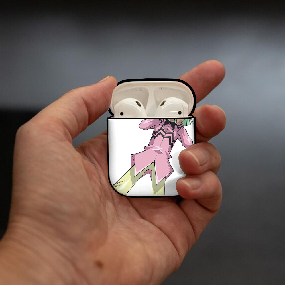 遊☆戯☆王 Yu-Gi-Oh! AirPods 第2世代保護ケース ハードシェル ブラック 耐衝撃・防指紋・カラビナ付き