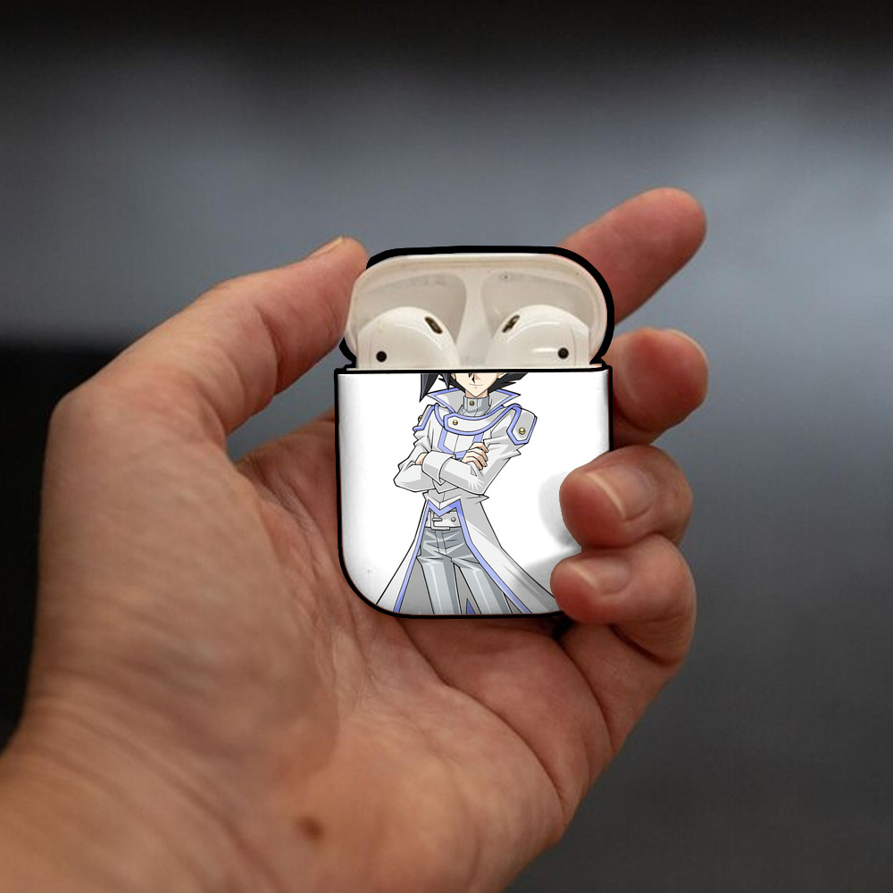 遊☆戯☆王 Yu-Gi-Oh! AirPods 第2世代保護ケース ハードシェル ブラック 耐衝撃・防指紋・カラビナ付き