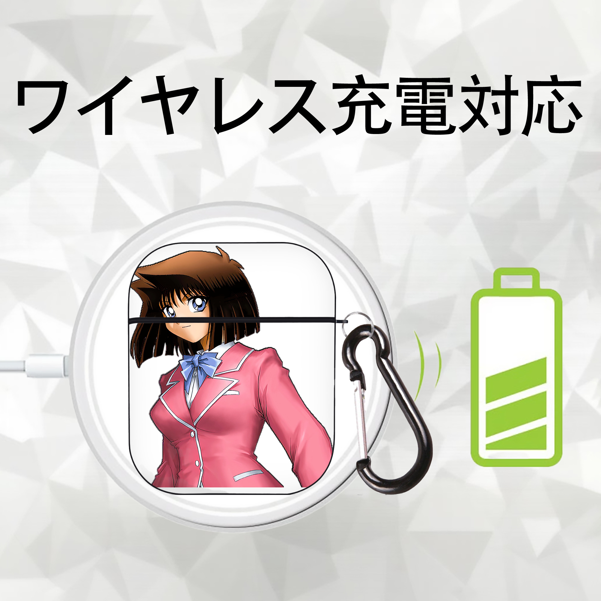 遊☆戯☆王 Yu-Gi-Oh! AirPods 第2世代保護ケース ハードシェル ブラック 耐衝撃・防指紋・カラビナ付き