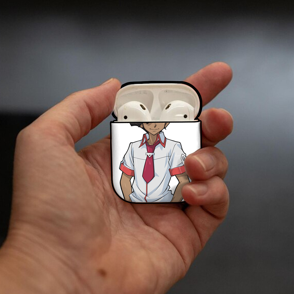 遊☆戯☆王 Yu-Gi-Oh! AirPods 第2世代保護ケース ハードシェル ブラック 耐衝撃・防指紋・カラビナ付き