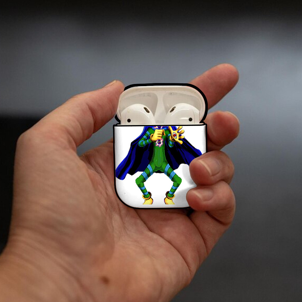 遊☆戯☆王 Yu-Gi-Oh! AirPods 第2世代保護ケース ハードシェル ブラック 耐衝撃・防指紋・カラビナ付き