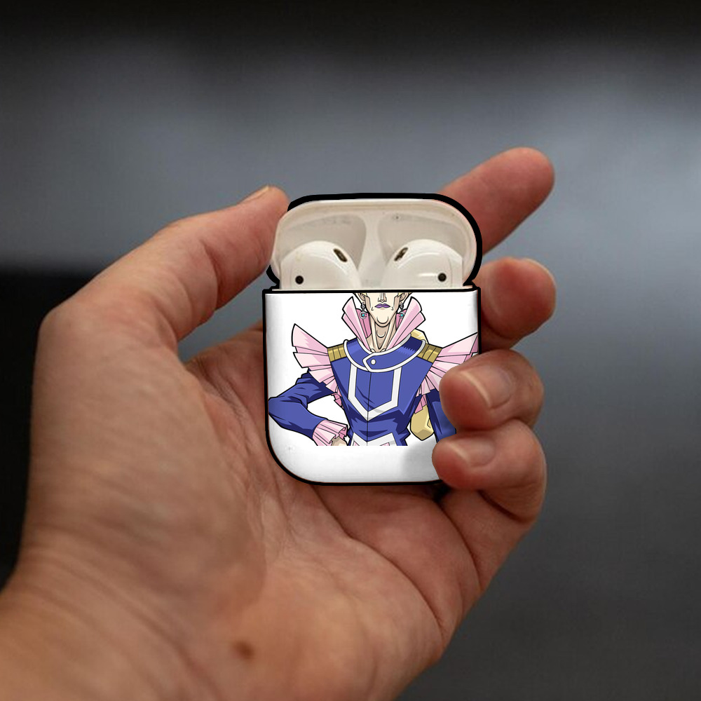 遊☆戯☆王 Yu-Gi-Oh! AirPods 第2世代保護ケース ハードシェル ブラック 耐衝撃・防指紋・カラビナ付き