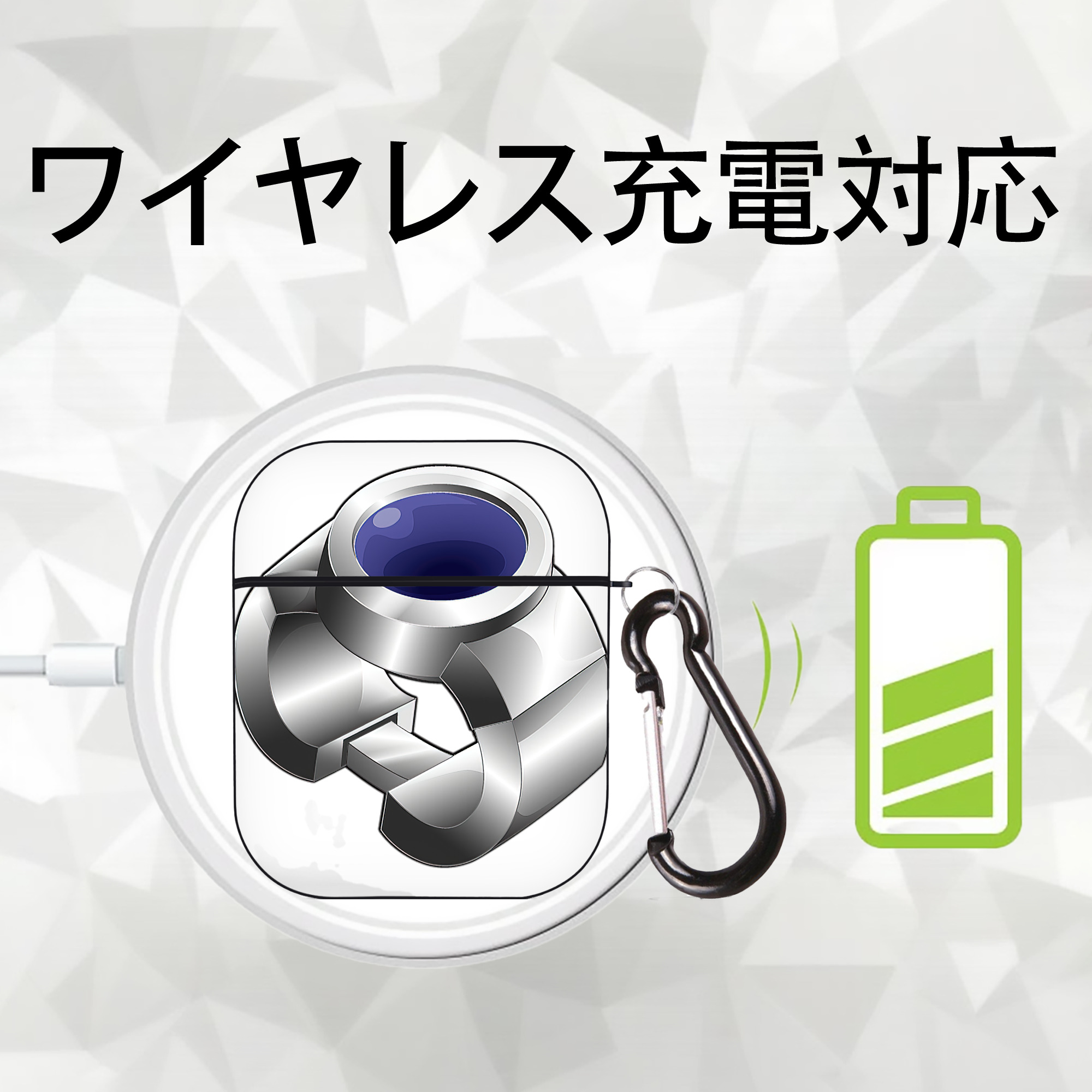 遊☆戯☆王 Yu-Gi-Oh! AirPods 第2世代保護ケース ハードシェル ブラック 耐衝撃・防指紋・カラビナ付き