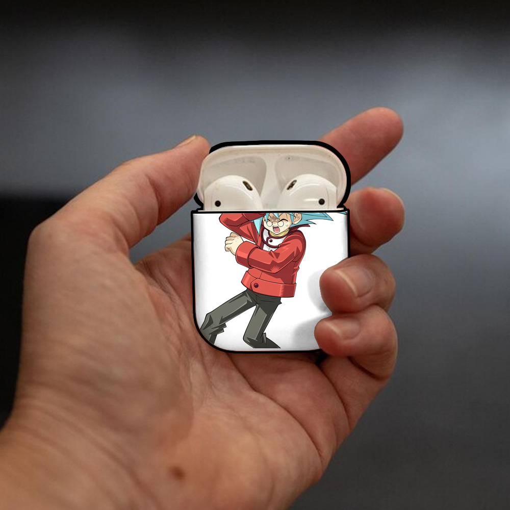 遊☆戯☆王 Yu-Gi-Oh! AirPods 第2世代保護ケース ハードシェル ブラック 耐衝撃・防指紋・カラビナ付き