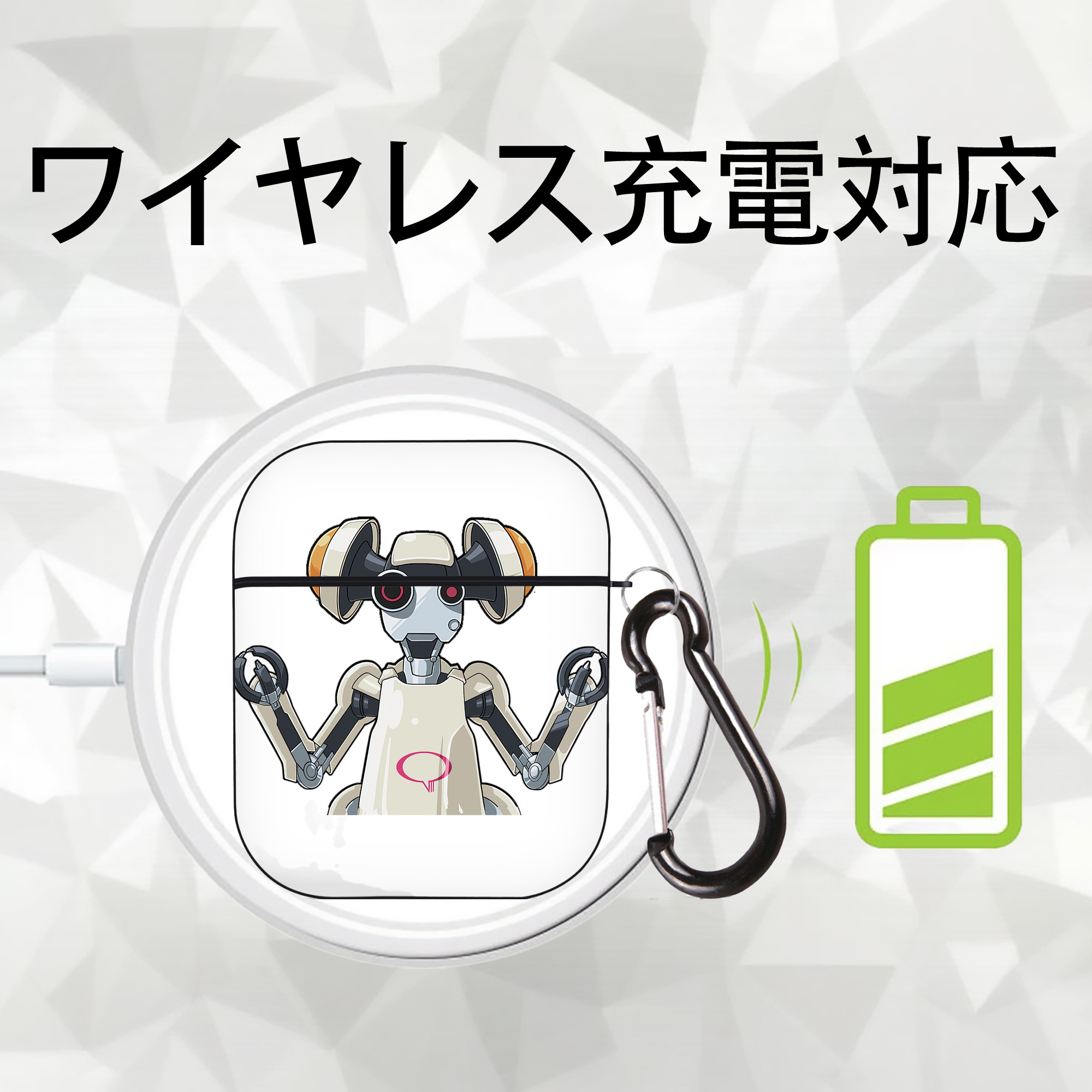遊☆戯☆王 Yu-Gi-Oh! AirPods 第2世代保護ケース ハードシェル ブラック 耐衝撃・防指紋・カラビナ付き