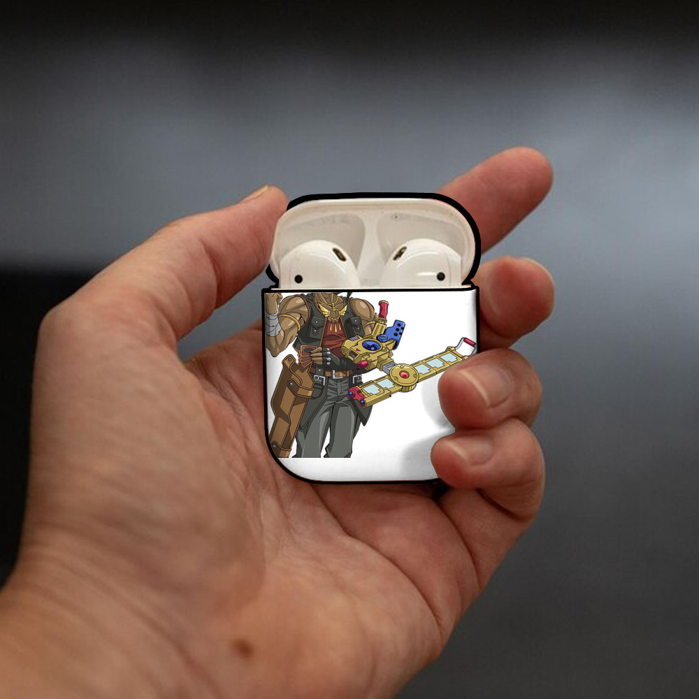 遊☆戯☆王 Yu-Gi-Oh! AirPods 第2世代保護ケース ハードシェル ブラック 耐衝撃・防指紋・カラビナ付き