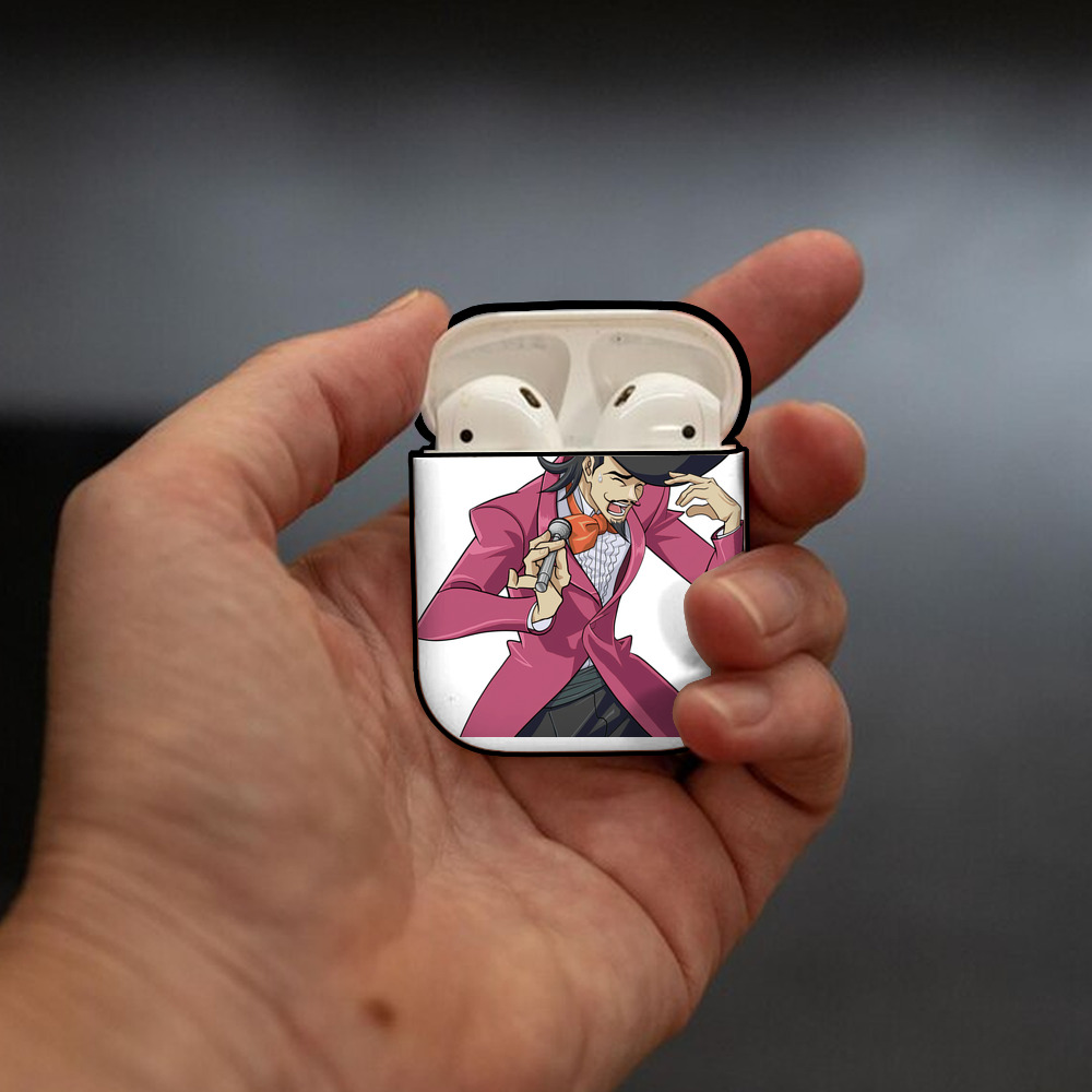 遊☆戯☆王 Yu-Gi-Oh! AirPods 第2世代保護ケース ハードシェル ブラック 耐衝撃・防指紋・カラビナ付き