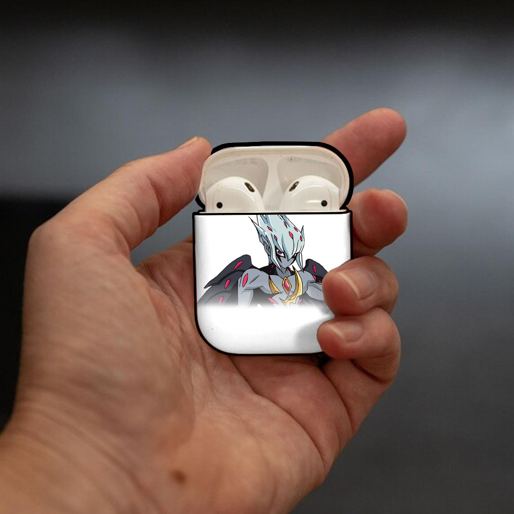 遊☆戯☆王 Yu-Gi-Oh! AirPods 第2世代保護ケース ハードシェル ブラック 耐衝撃・防指紋・カラビナ付き