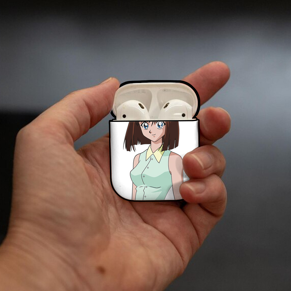 遊☆戯☆王 Yu-Gi-Oh! AirPods 第2世代保護ケース ハードシェル ブラック 耐衝撃・防指紋・カラビナ付き