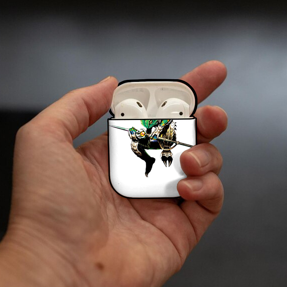 遊☆戯☆王 Yu-Gi-Oh! AirPods 第2世代保護ケース ハードシェル ブラック 耐衝撃・防指紋・カラビナ付き