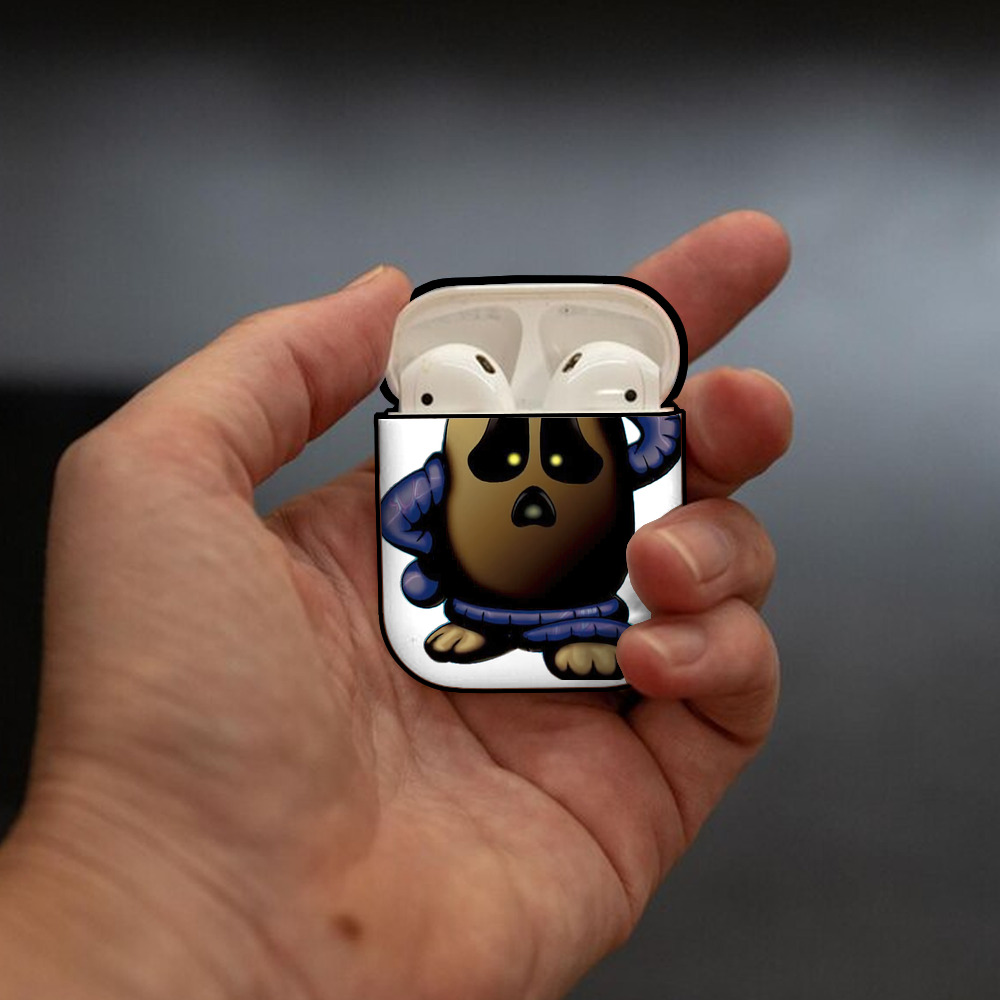 遊☆戯☆王 Yu-Gi-Oh! AirPods 第2世代保護ケース ハードシェル ブラック 耐衝撃・防指紋・カラビナ付き