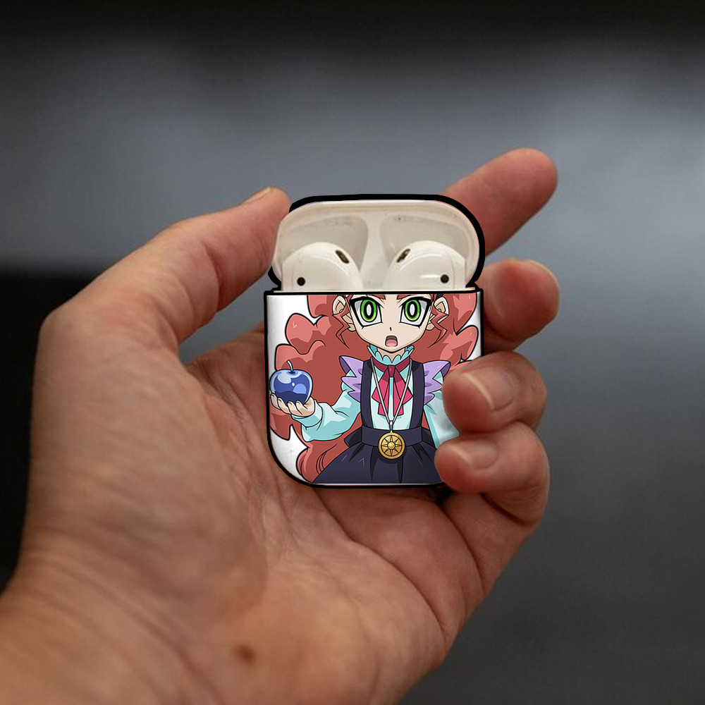 遊☆戯☆王 Yu-Gi-Oh! AirPods 第2世代保護ケース ハードシェル ブラック 耐衝撃・防指紋・カラビナ付き