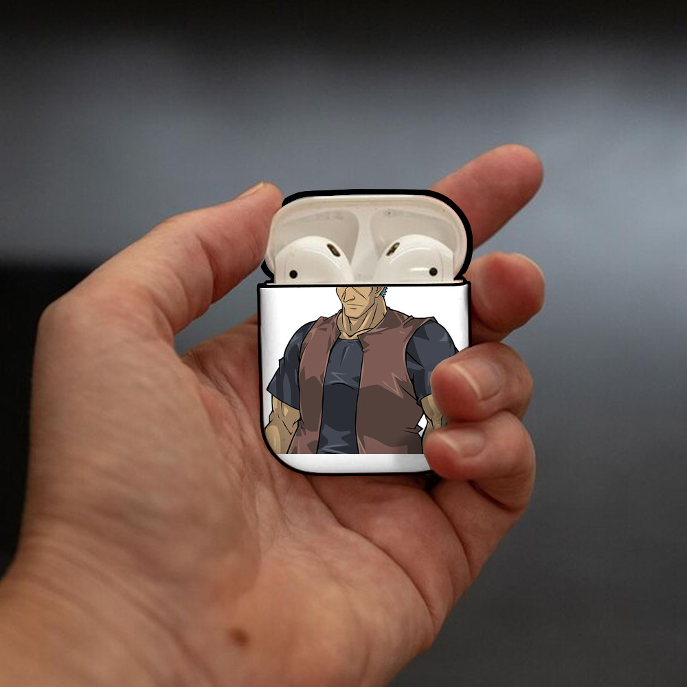 遊☆戯☆王 Yu-Gi-Oh! AirPods 第2世代保護ケース ハードシェル ブラック 耐衝撃・防指紋・カラビナ付き