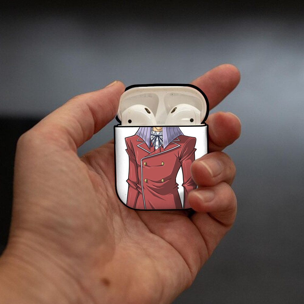 遊☆戯☆王 Yu-Gi-Oh! AirPods 第2世代保護ケース ハードシェル ブラック 耐衝撃・防指紋・カラビナ付き
