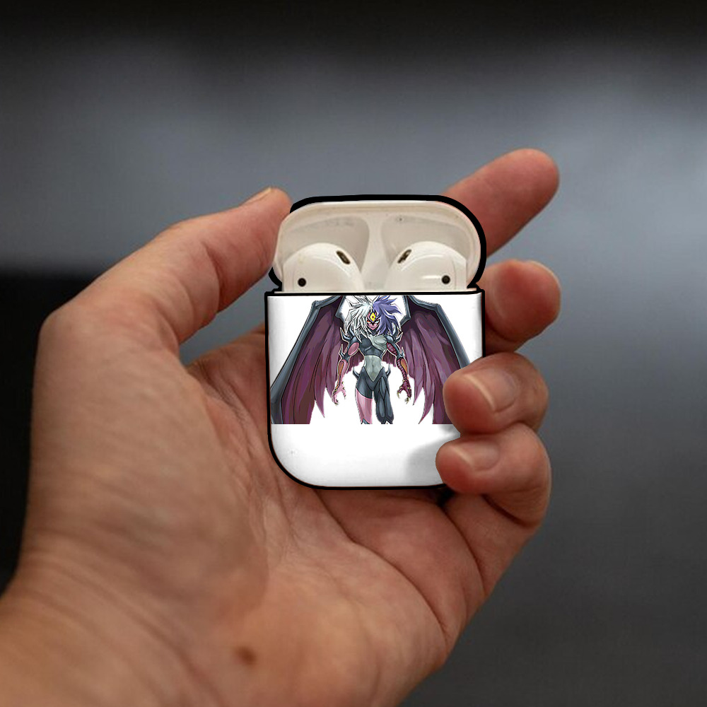 遊☆戯☆王 Yu-Gi-Oh! AirPods 第2世代保護ケース ハードシェル ブラック 耐衝撃・防指紋・カラビナ付き