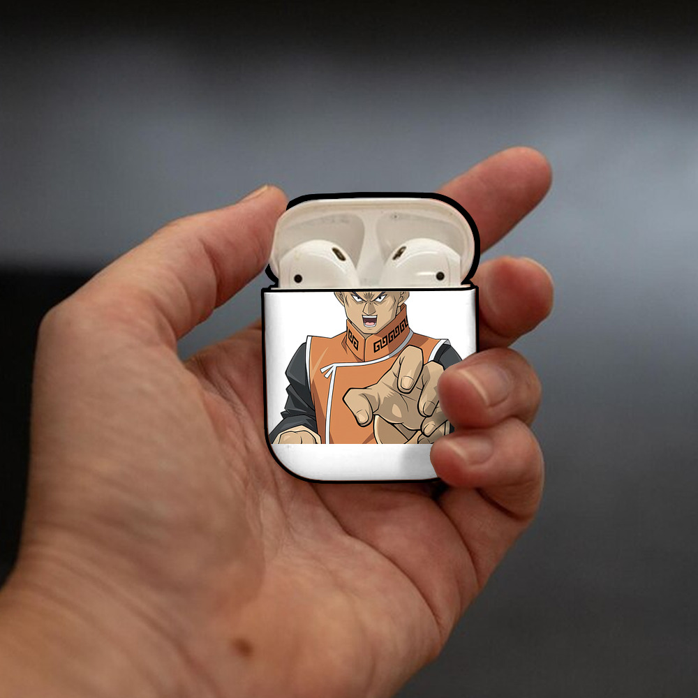 遊☆戯☆王 Yu-Gi-Oh! AirPods 第2世代保護ケース ハードシェル ブラック 耐衝撃・防指紋・カラビナ付き