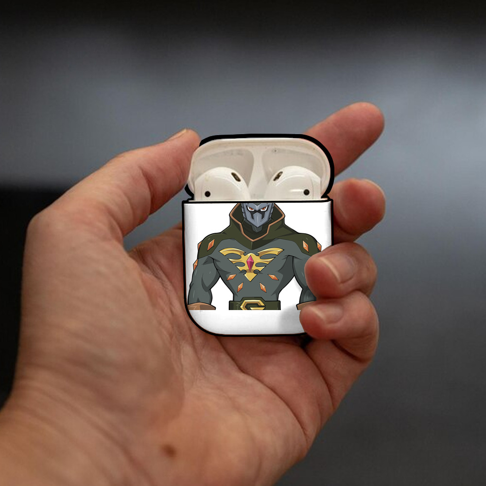 遊☆戯☆王 Yu-Gi-Oh! AirPods 第2世代保護ケース ハードシェル ブラック 耐衝撃・防指紋・カラビナ付き