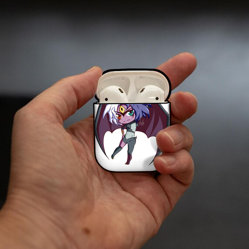 遊☆戯☆王 Yu-Gi-Oh! AirPods 第2世代保護ケース ハードシェル ブラック 耐衝撃・防指紋・カラビナ付き