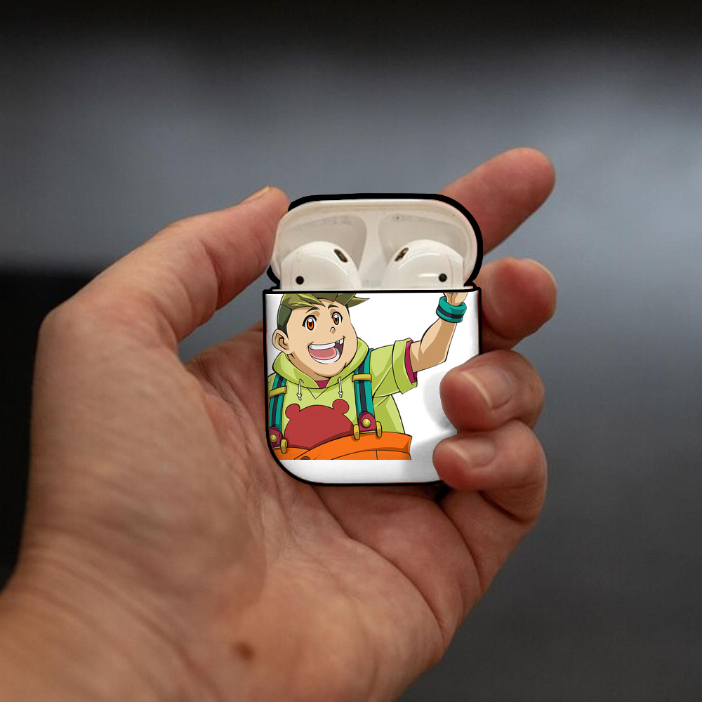 遊☆戯☆王 Yu-Gi-Oh! AirPods 第2世代保護ケース ハードシェル ブラック 耐衝撃・防指紋・カラビナ付き