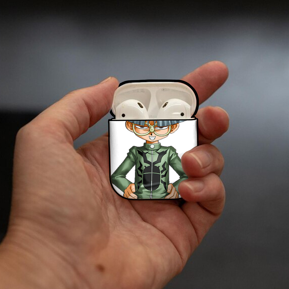 遊☆戯☆王 Yu-Gi-Oh! AirPods 第2世代保護ケース ハードシェル ブラック 耐衝撃・防指紋・カラビナ付き