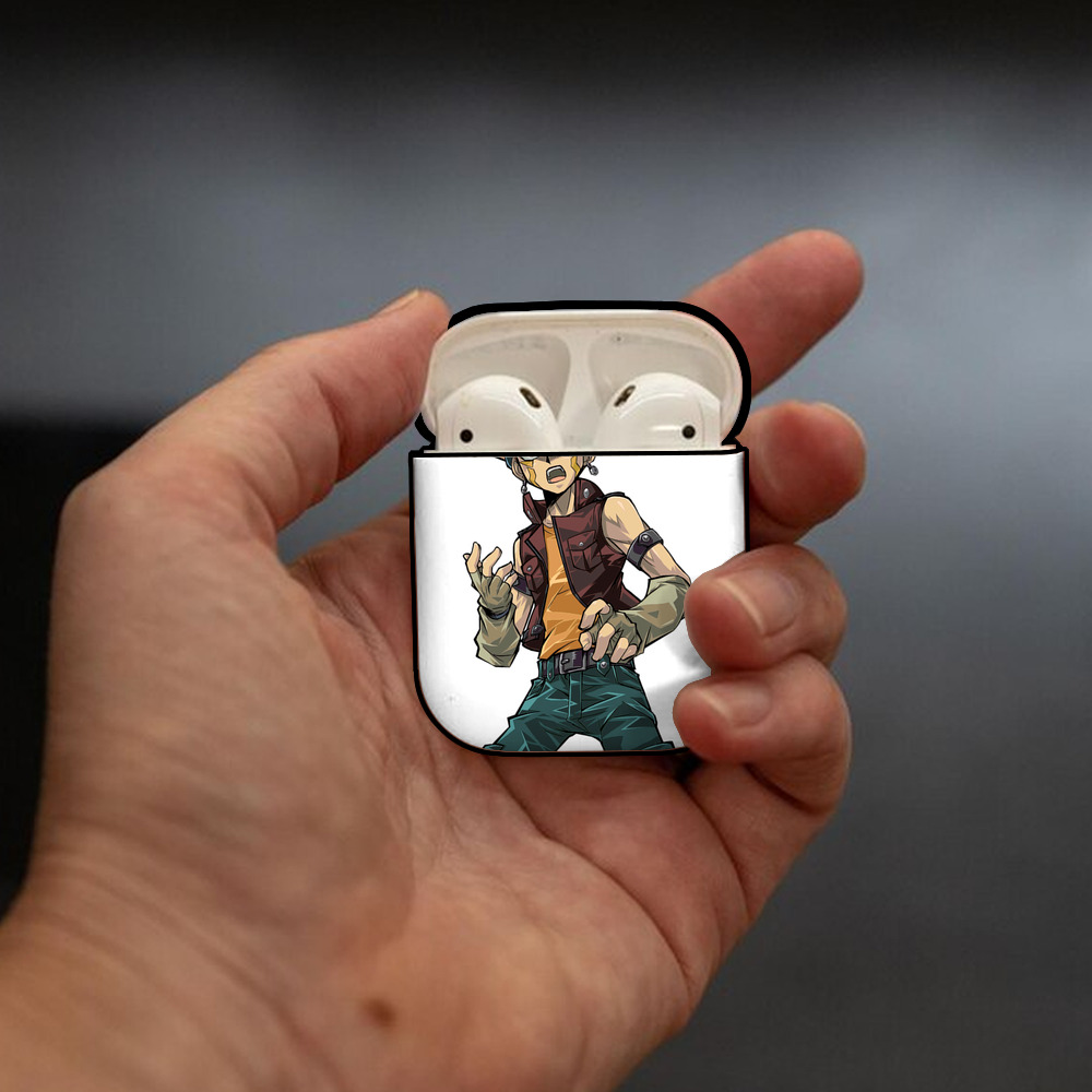 遊☆戯☆王 Yu-Gi-Oh! AirPods 第2世代保護ケース ハードシェル ブラック 耐衝撃・防指紋・カラビナ付き