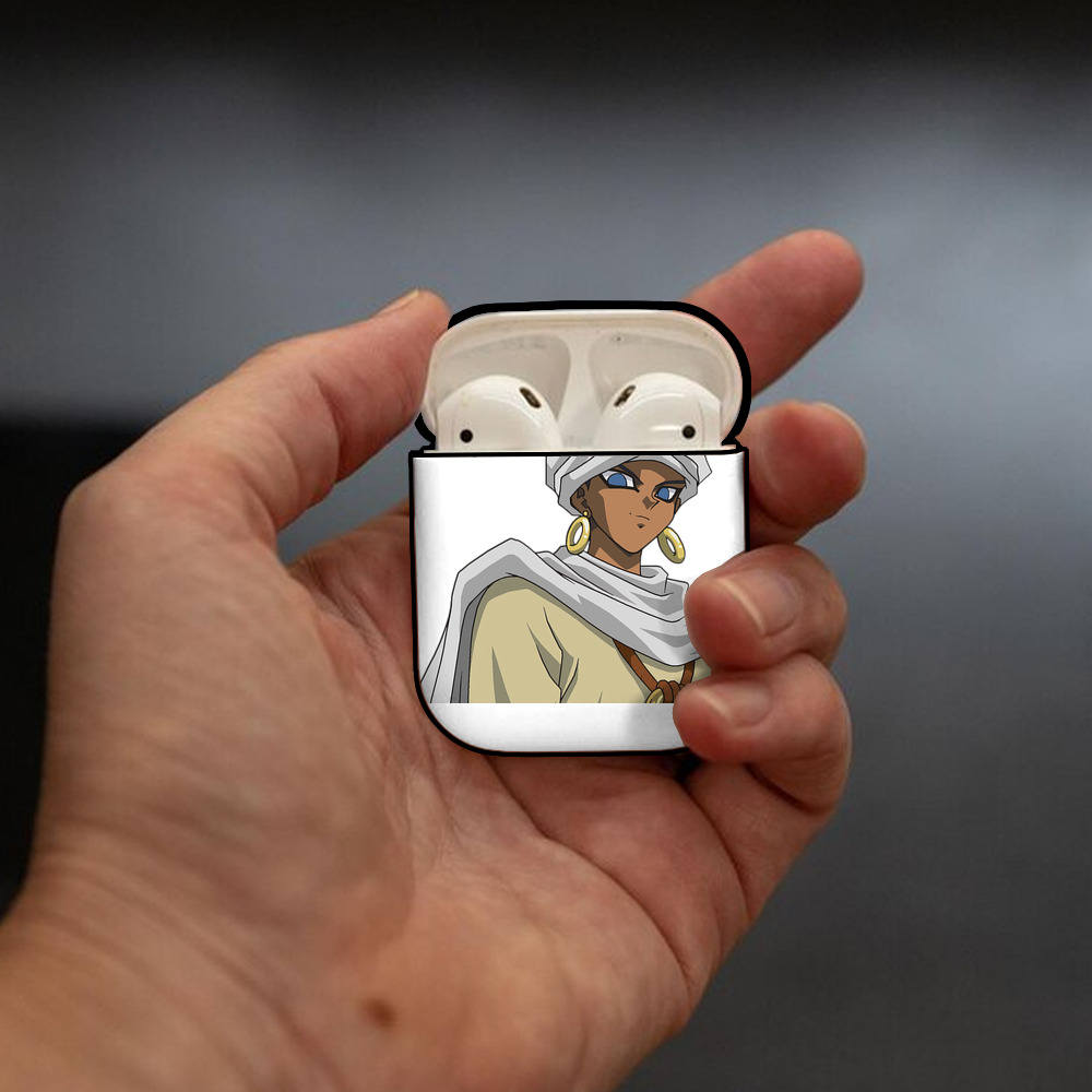 遊☆戯☆王 Yu-Gi-Oh! AirPods 第2世代保護ケース ハードシェル ブラック 耐衝撃・防指紋・カラビナ付き