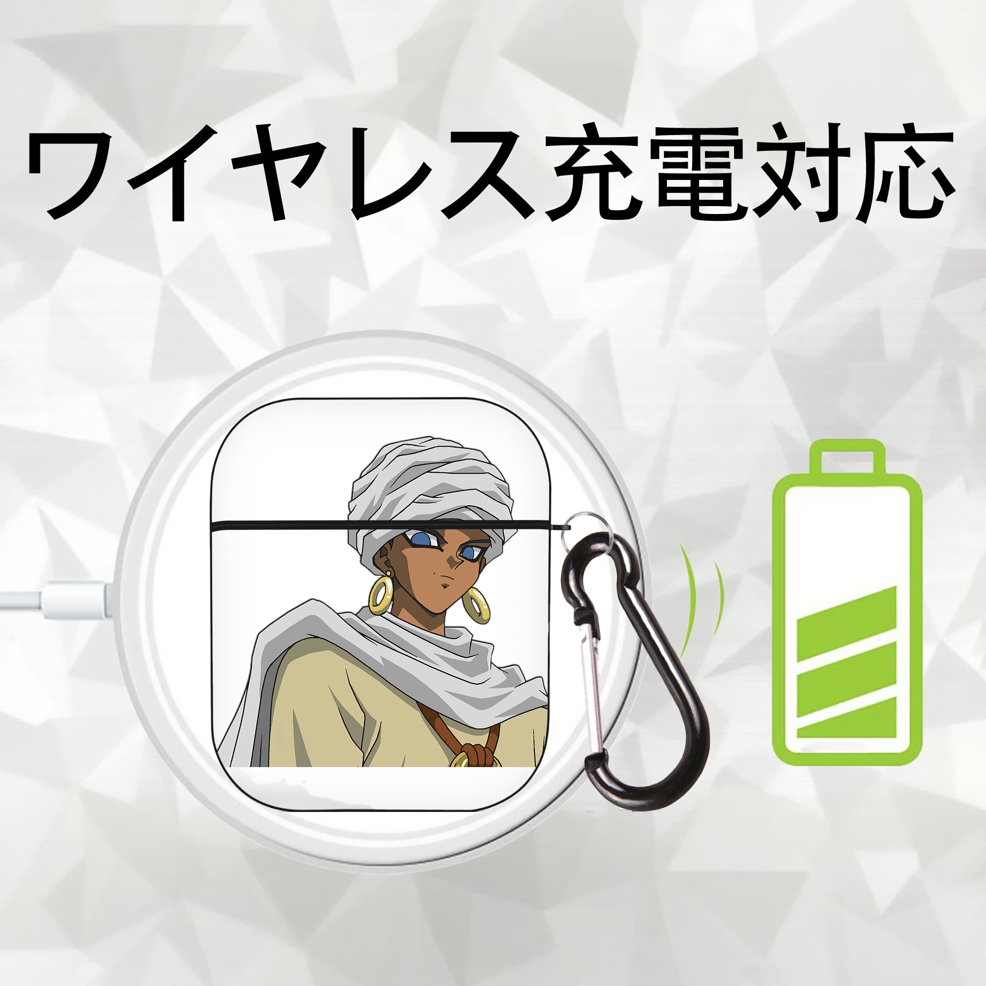 遊☆戯☆王 Yu-Gi-Oh! AirPods 第2世代保護ケース ハードシェル ブラック 耐衝撃・防指紋・カラビナ付き