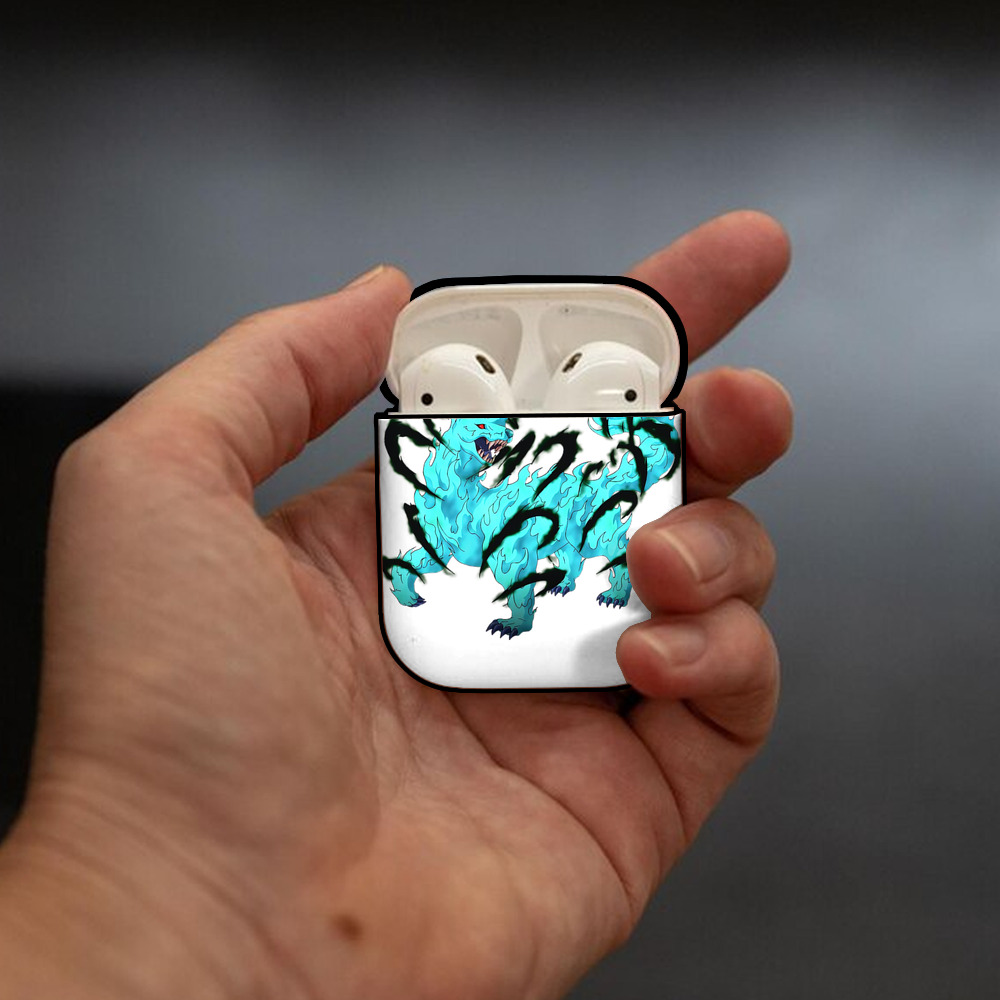 遊☆戯☆王 Yu-Gi-Oh! AirPods 第2世代保護ケース ハードシェル ブラック 耐衝撃・防指紋・カラビナ付き