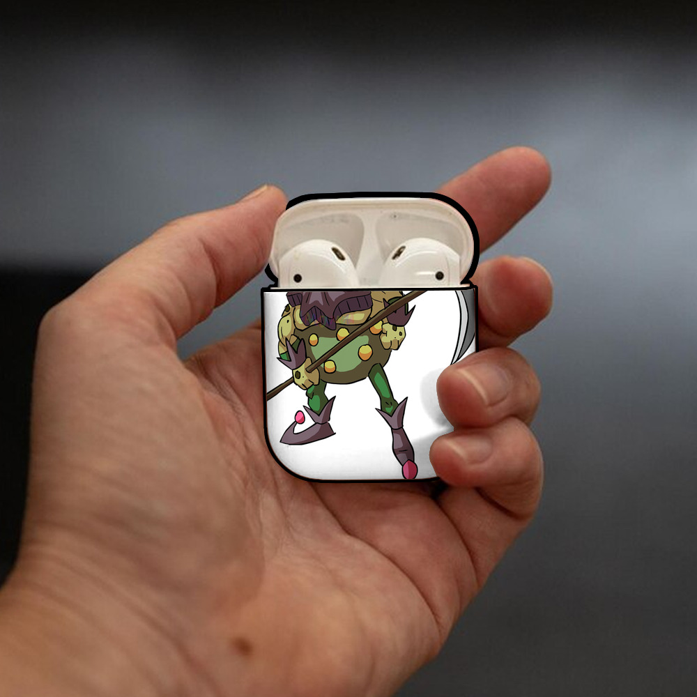 遊☆戯☆王 Yu-Gi-Oh! AirPods 第2世代保護ケース ハードシェル ブラック 耐衝撃・防指紋・カラビナ付き