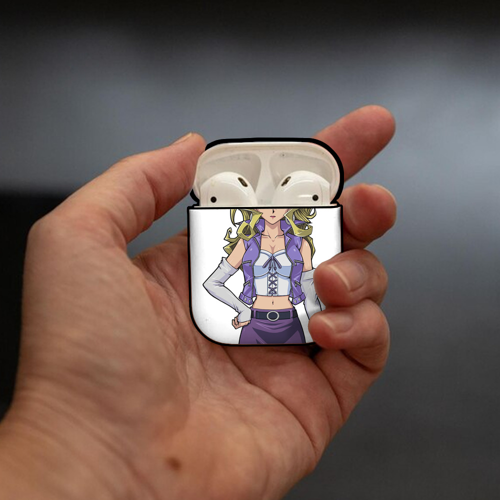 遊☆戯☆王 Yu-Gi-Oh! AirPods 第2世代保護ケース ハードシェル ブラック 耐衝撃・防指紋・カラビナ付き