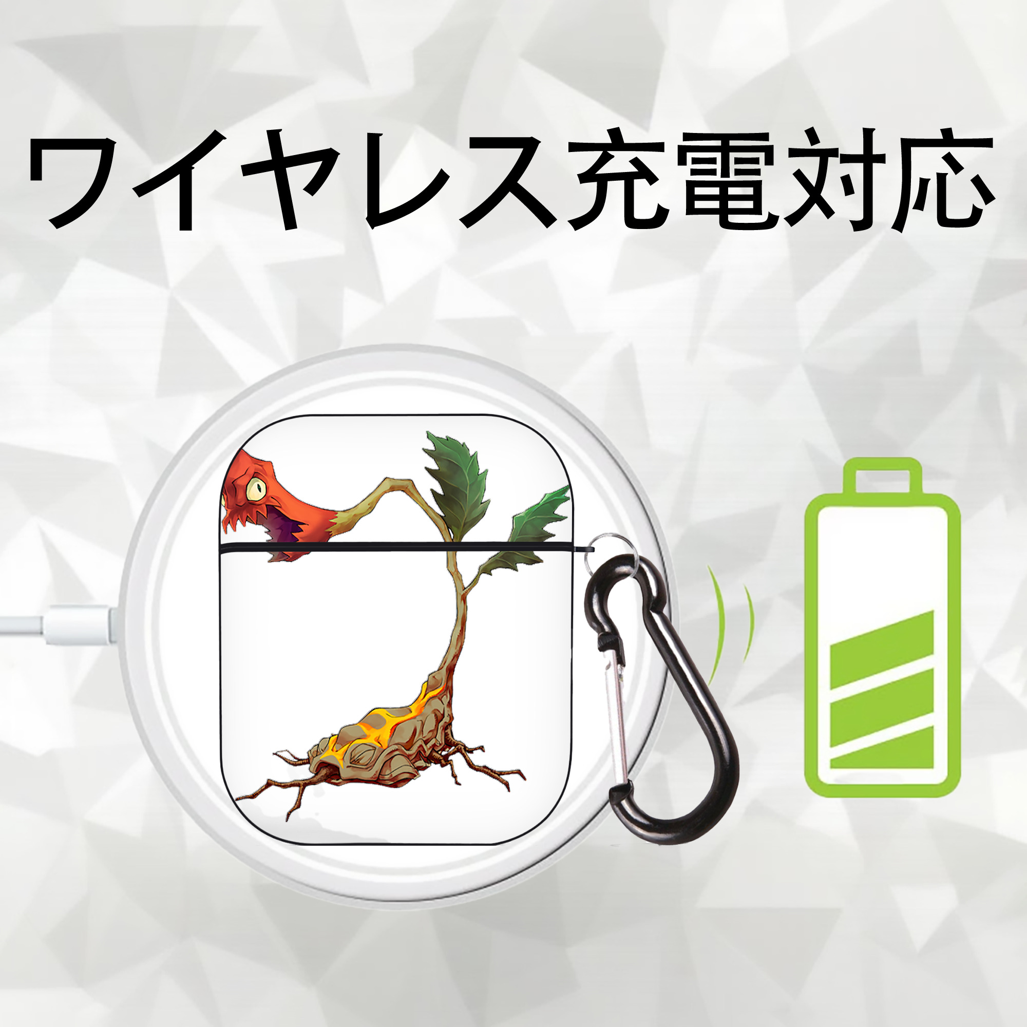 遊☆戯☆王 Yu-Gi-Oh! AirPods 第2世代保護ケース ハードシェル ブラック 耐衝撃・防指紋・カラビナ付き