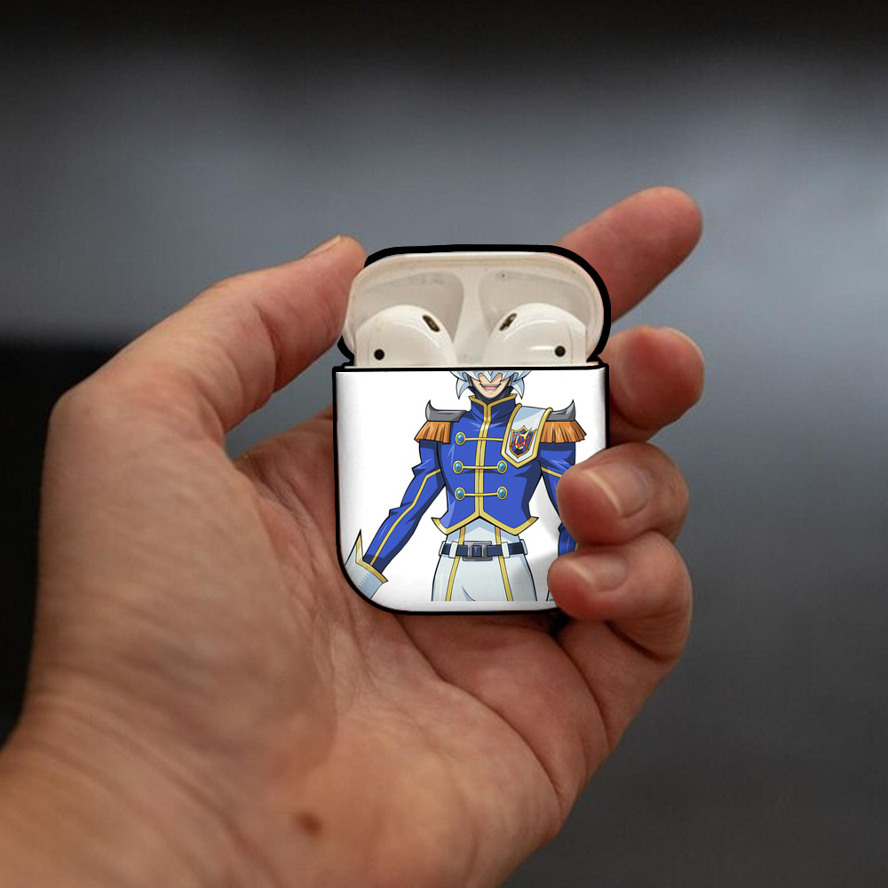 遊☆戯☆王 Yu-Gi-Oh! AirPods 第2世代保護ケース ハードシェル ブラック 耐衝撃・防指紋・カラビナ付き