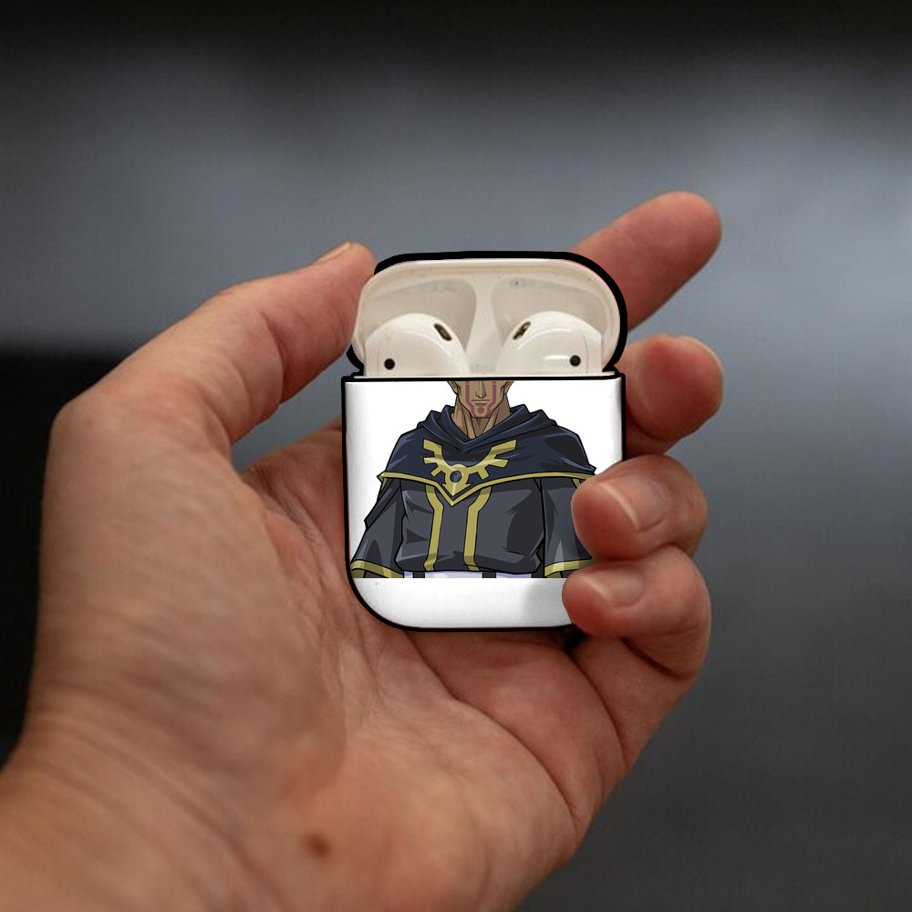 遊☆戯☆王 Yu-Gi-Oh! AirPods 第2世代保護ケース ハードシェル ブラック 耐衝撃・防指紋・カラビナ付き