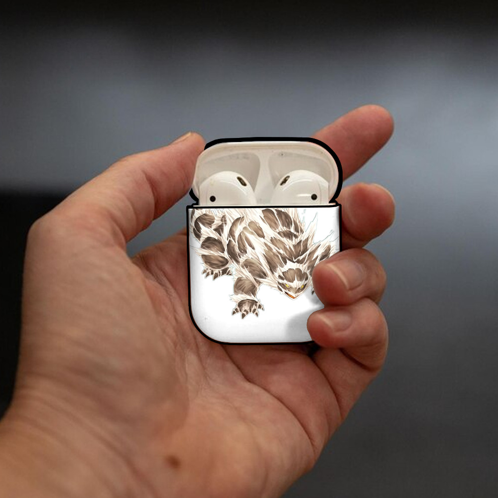 遊☆戯☆王 Yu-Gi-Oh! AirPods 第2世代保護ケース ハードシェル ブラック 耐衝撃・防指紋・カラビナ付き