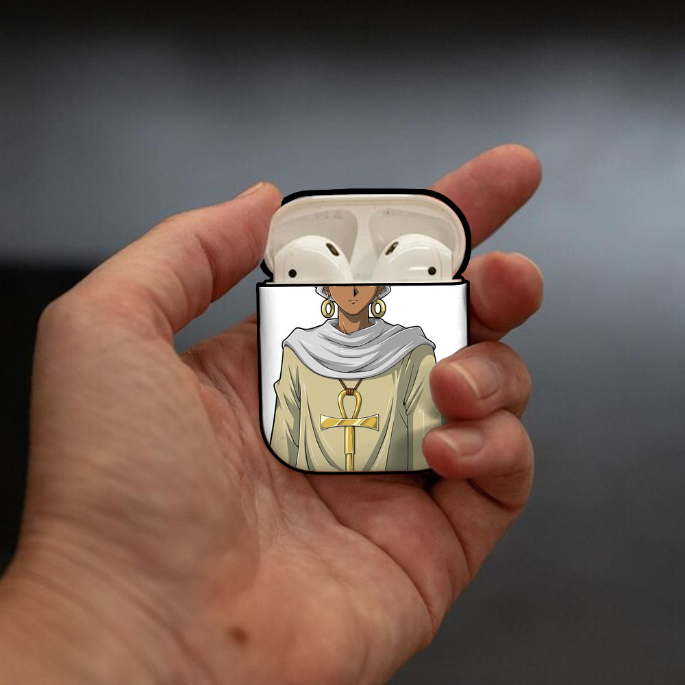 遊☆戯☆王 Yu-Gi-Oh! AirPods 第2世代保護ケース ハードシェル ブラック 耐衝撃・防指紋・カラビナ付き