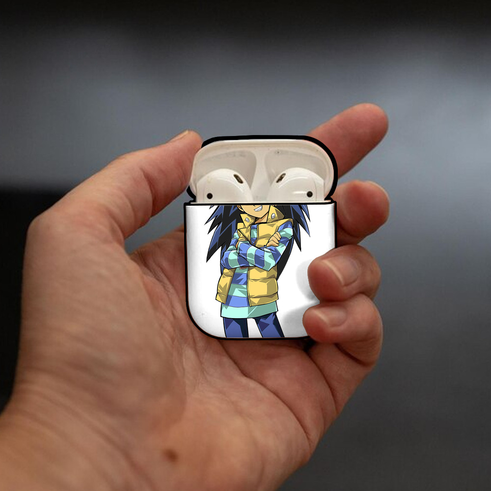 遊☆戯☆王 Yu-Gi-Oh! AirPods 第2世代保護ケース ハードシェル ブラック 耐衝撃・防指紋・カラビナ付き