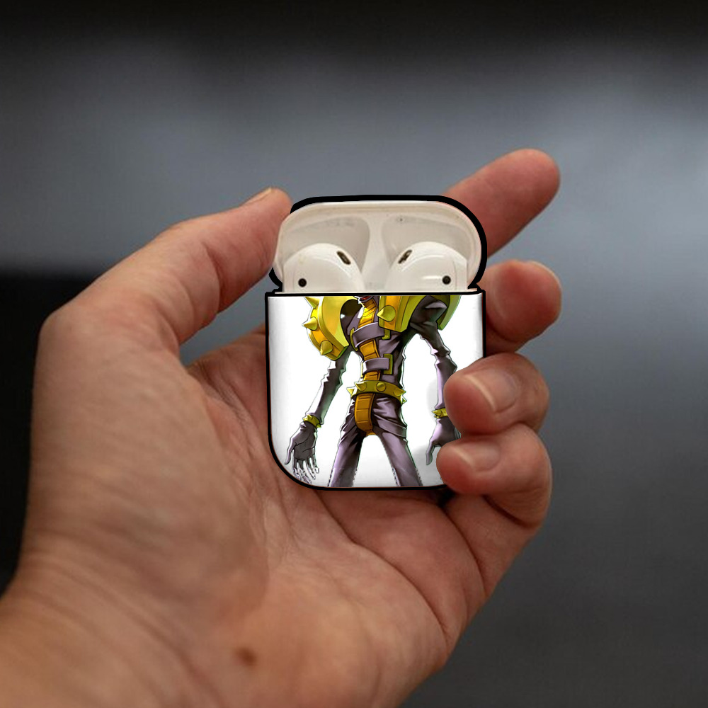 遊☆戯☆王 Yu-Gi-Oh! AirPods 第2世代保護ケース ハードシェル ブラック 耐衝撃・防指紋・カラビナ付き