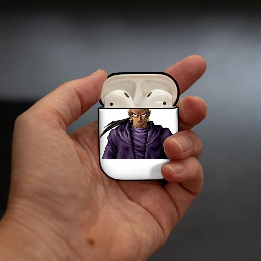 遊☆戯☆王 Yu-Gi-Oh! AirPods 第2世代保護ケース ハードシェル ブラック 耐衝撃・防指紋・カラビナ付き